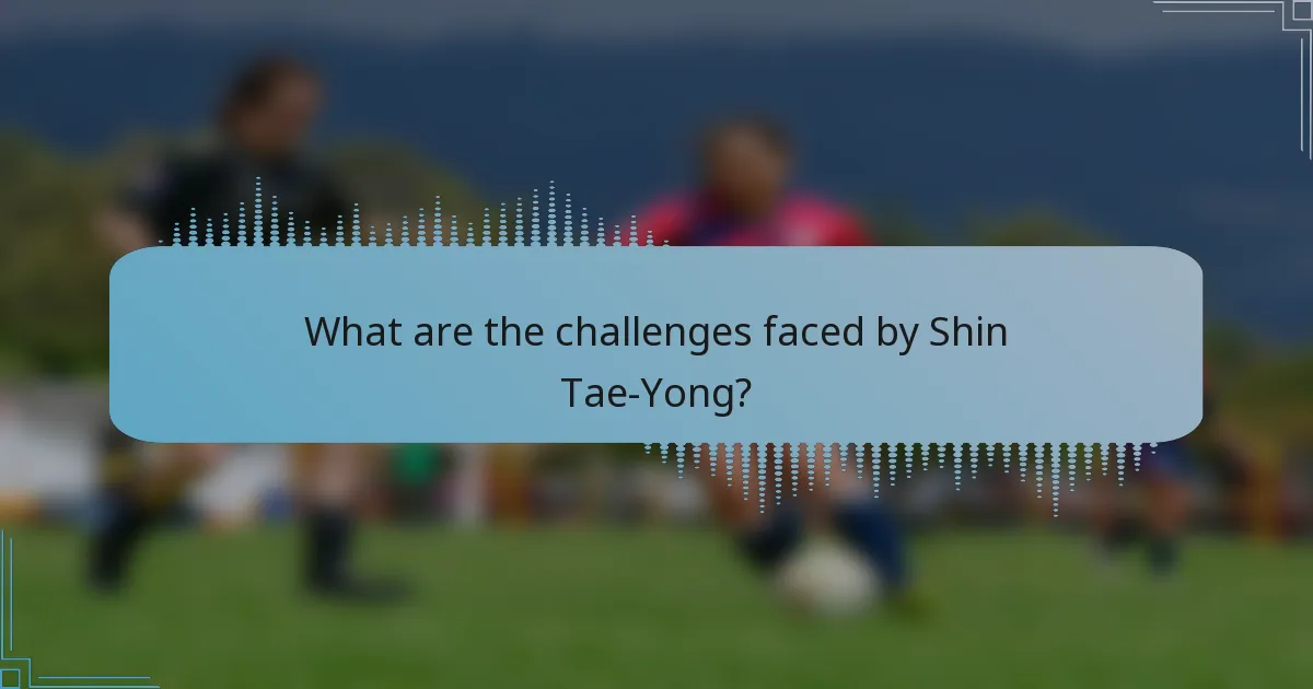 What are the challenges faced by Shin Tae-Yong?