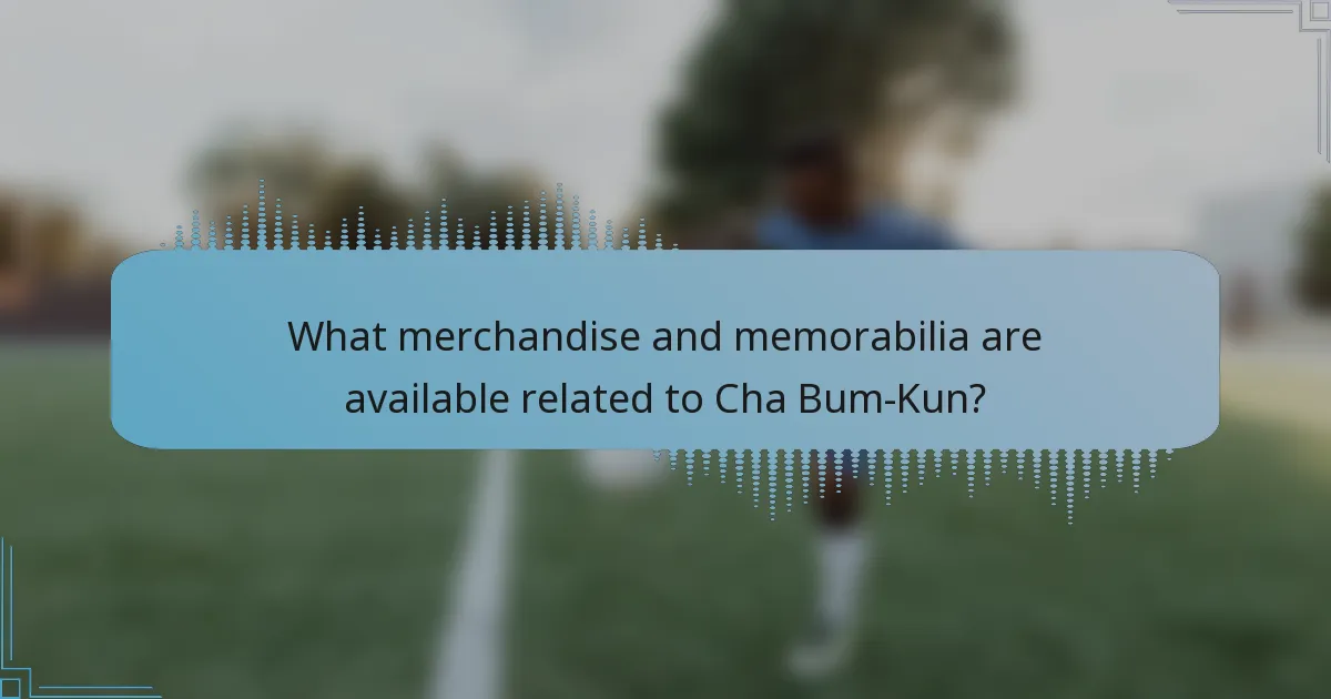 What merchandise and memorabilia are available related to Cha Bum-Kun?